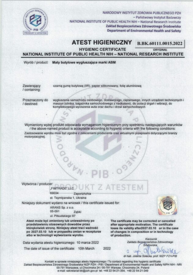 Tapis d'Insonorisation Autocollant en Butyle en Feuilles ABM Professional - 1.5mm, 0.06m2 mata wygłuszająca,mata butylowa mata-wygluszajaca-butylowa-samoprzylepna-abm-w-arkuszach-abm-7