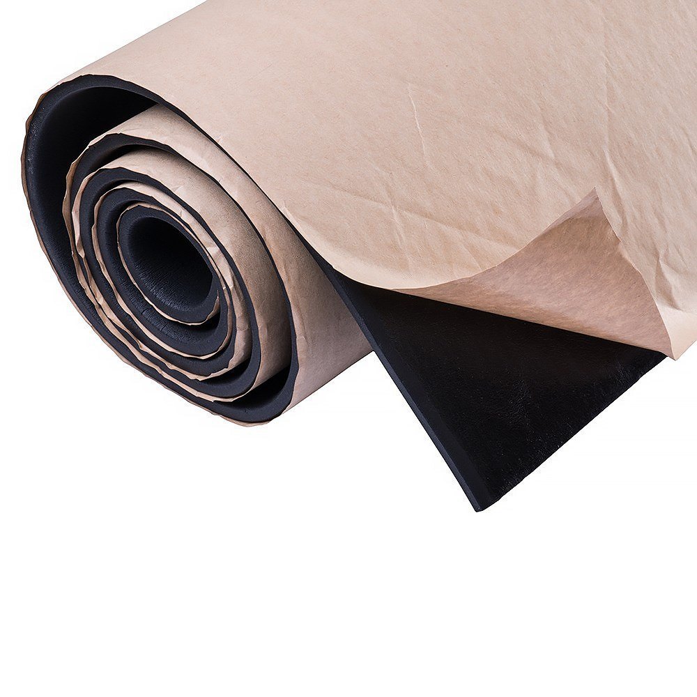 Mousse de Caoutchouc d'Insonorisation Autocollante ABM - 6mm, 1m2 ABM Insulation Mousse de Caoutchouc d'Insonorisation Autocollante ABM - 6mm, 1m2 Polyuréthane Caoutchouc Mousse Isolante avis mousses d'insonorisation ABM Insulation