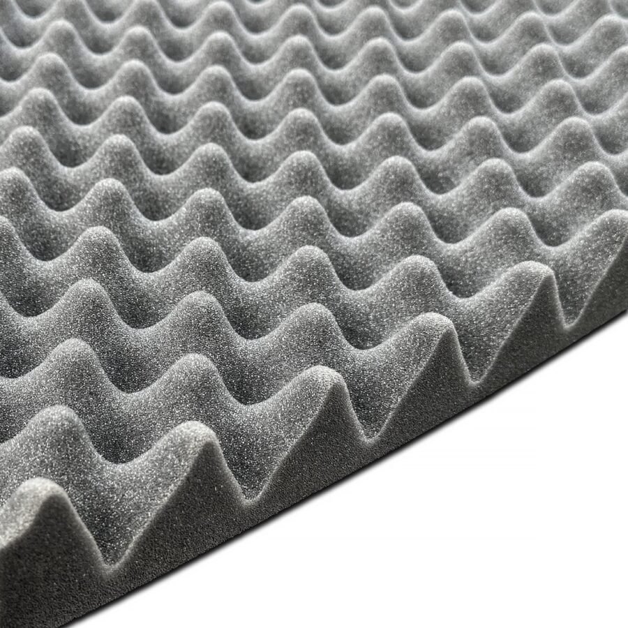 Mousse Acoustique Insonorisante ABM WAVE Autocollante - 20mm, 1m2 Insonorisation Mousse Absorbante Acoustique application de mousse acoustique ABM Insulation