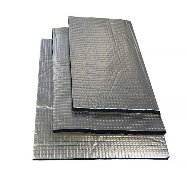 Soundproofing rubber foam with aluminum foil ABM - 13mm, 0.5m² pianka kauczukowa,pianka wyciszająca,pianka wygłuszająca,pianka kauczukowa izolacyjna Insulation Rubber Foam abm rubber foam