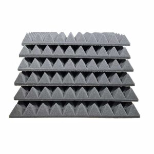 Mousse Acoustique ABM PYRAMIDS Autocollante - 50mm, 0,25m2 Insonorisation Mousse Absorbante Acoustique application de mousse acoustique ABM Insulation