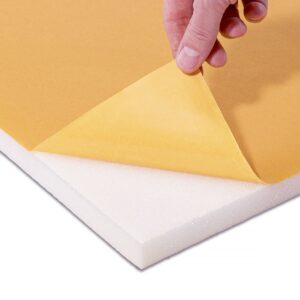 Mousse absorbante acoustique ABM, polyuréthane blanc autocollant, 20mm, 2m2 ABM-PPPU3020X2-B-2