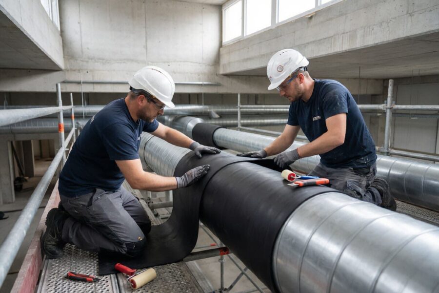 Les tapis en caoutchouc conviennent-ils pour l'insonorisation des conduits de ventilation ? abm-41