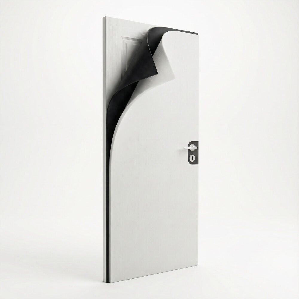 Ensemble de matériaux pour l'insonorisation des portes intérieures, 2×2m2, Blanc abm-z2-19