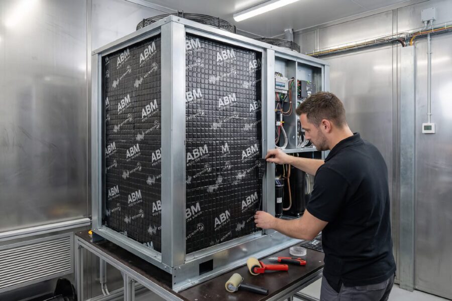 Comment isoler efficacement les pompes à chaleur avec des tapis en butyle ? abm-55