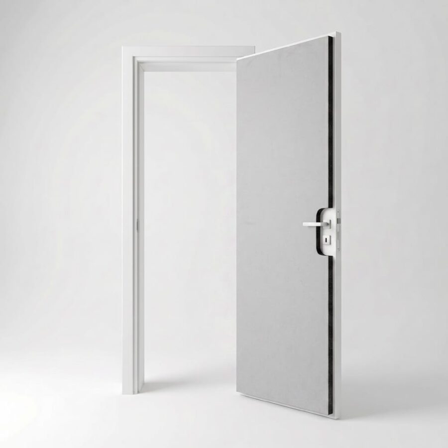 Ensemble de matériaux pour l'insonorisation des portes intérieures, 2×2m2, Blanc zd2010b-3
