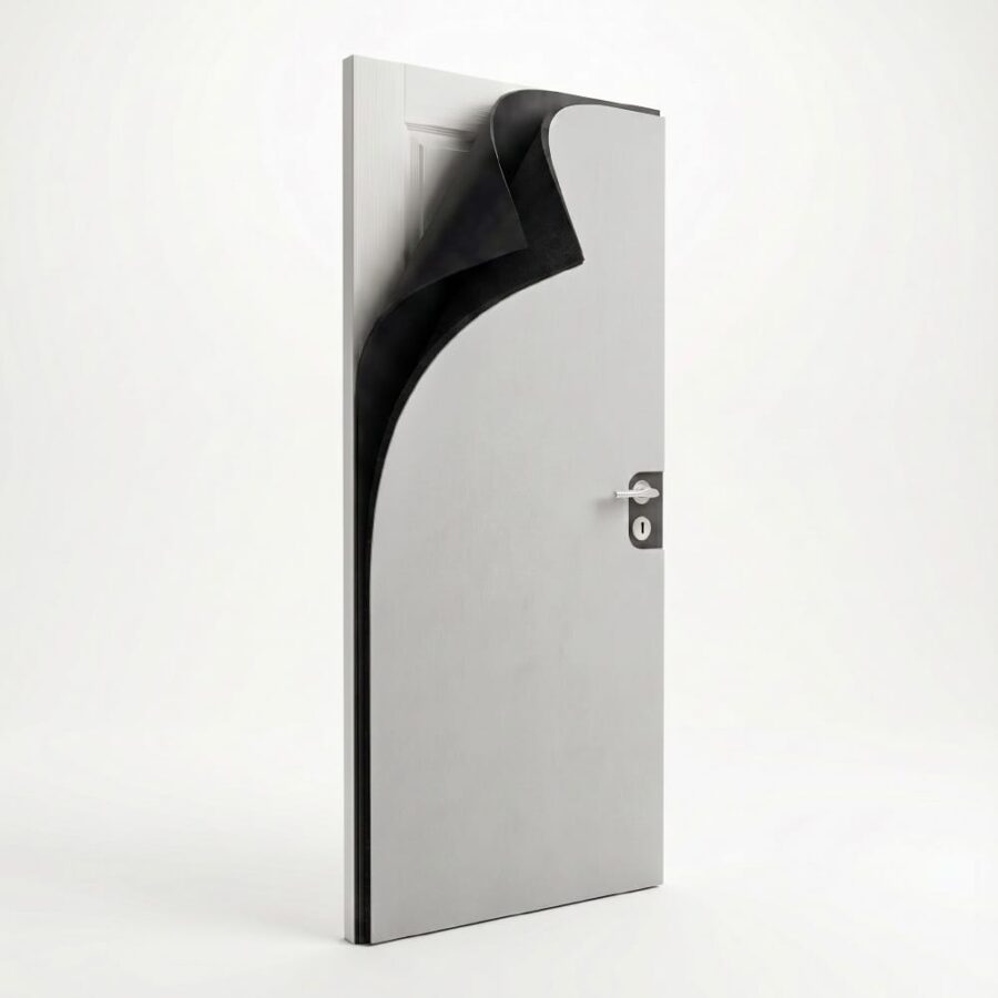 Ensemble de matériaux pour l'insonorisation des portes intérieures, 2×2m2, Blanc zd2010b-4